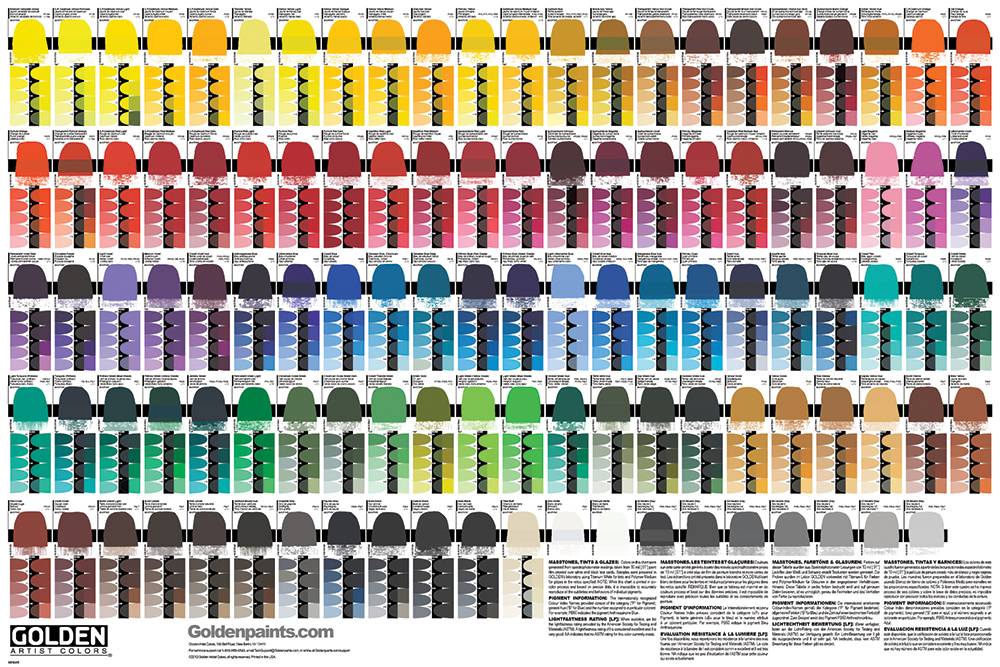 Drawdown Color Chart Poster Now Available Just Paint - Acrylic Paint Color Chart
