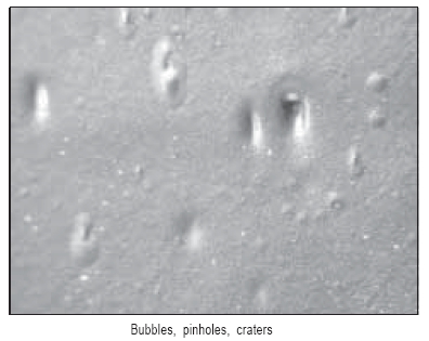 Bubbles Pinholes Craters