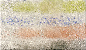 Figure 14: Glass Bead Gel acted like no other media. Color remained in grooves after being wiped.