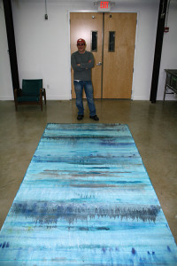 Artist Kevin M. Witzke’s new piece developed through an apparatus made with the help of Golden Artist Colors’ Engineers.