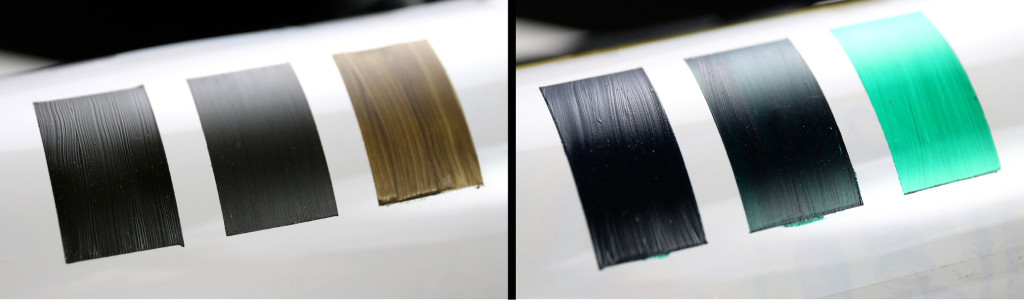 Connection of film thickness and sheen on non-absorbent film