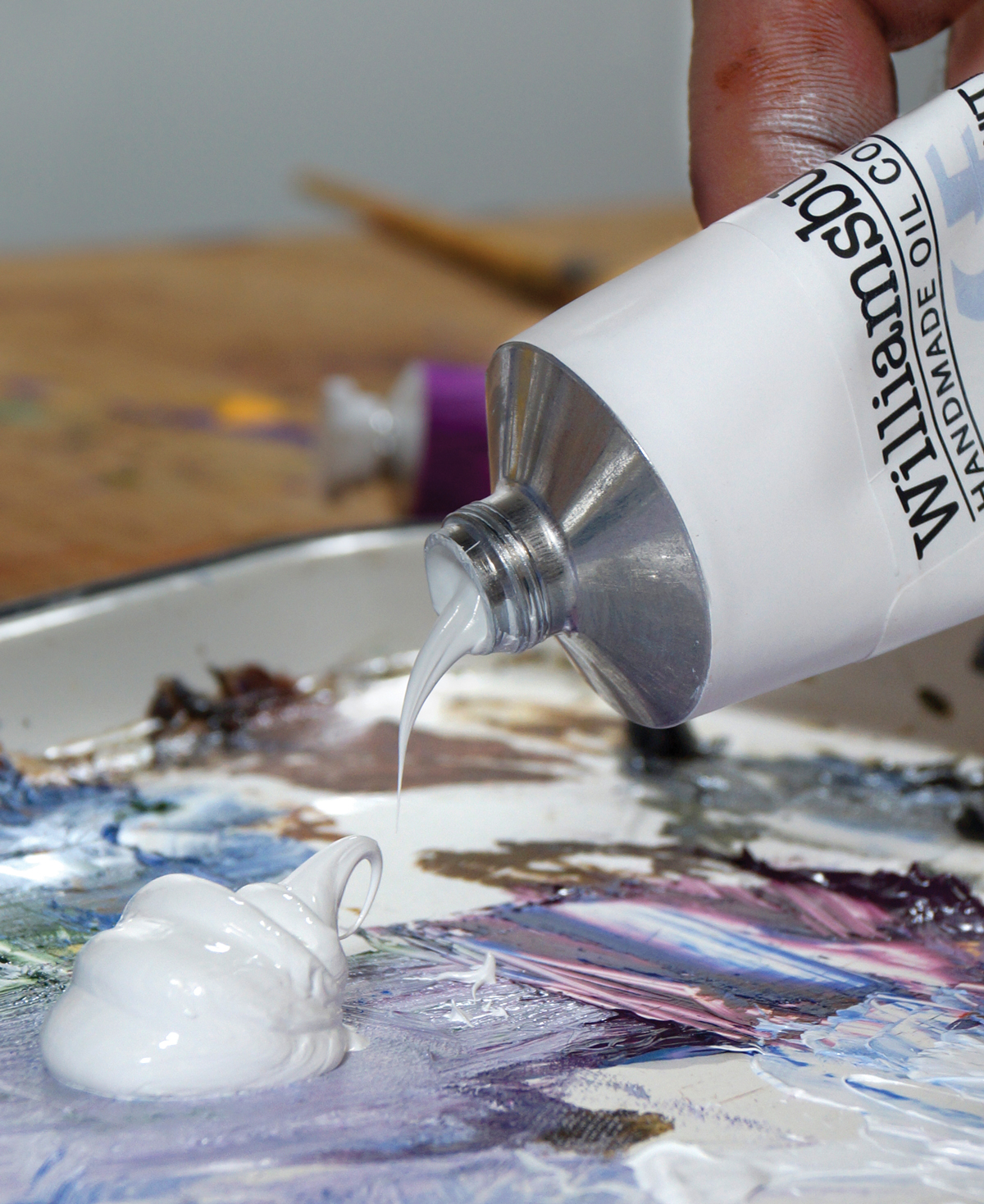 Titanium White Acrylic Color Paint Tubes - Set of 3 - 120ml Professional Grade Paints for Canvas Paper Wood and Other Surfaces Vivid Non-Toxic Paint