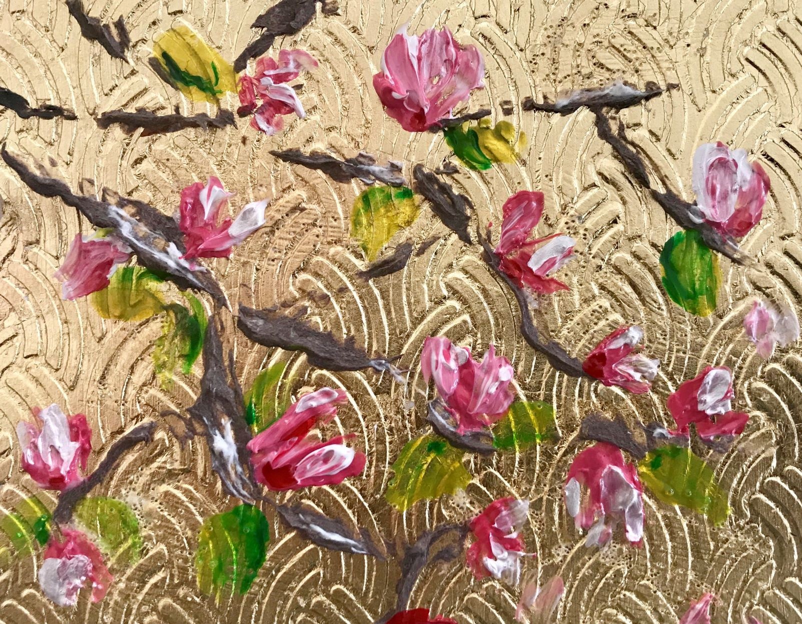 Acrylics On Gold Leaf Just Paint - 