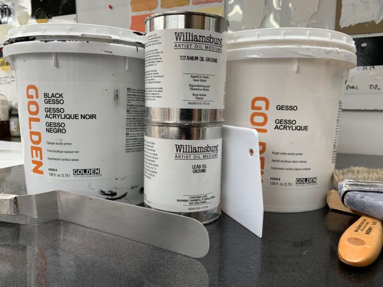 Differentiating Between Acrylic Gesso and Williamsburg Oil Ground