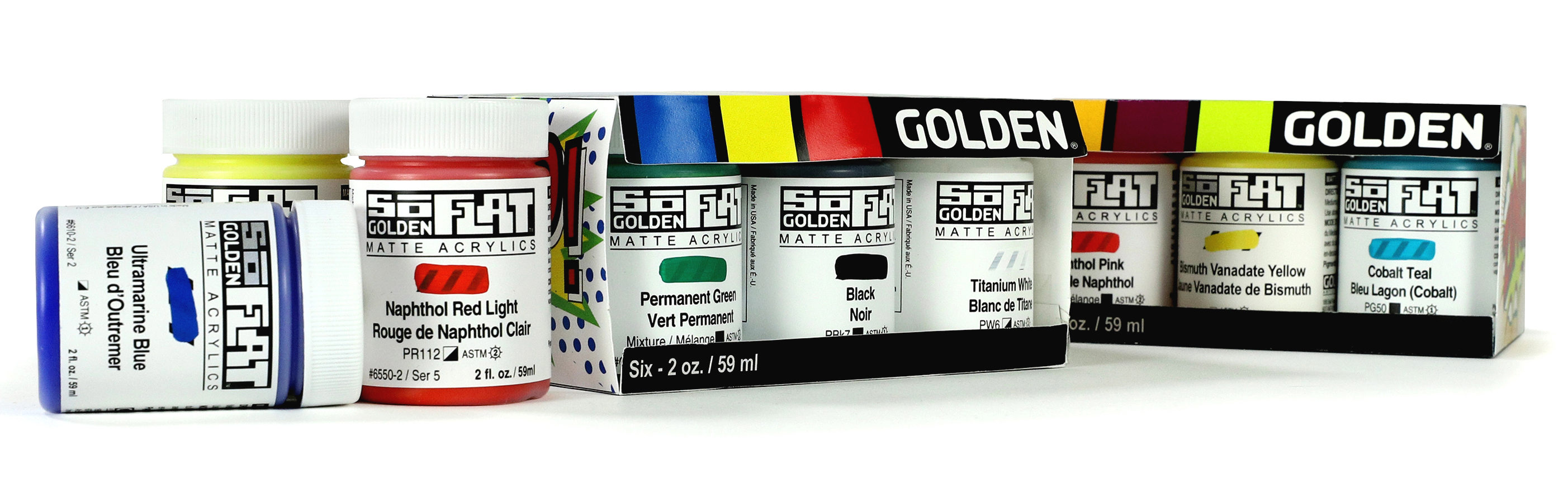 Golden SoFlat Matte Acrylic 2 oz Fluorescent Green