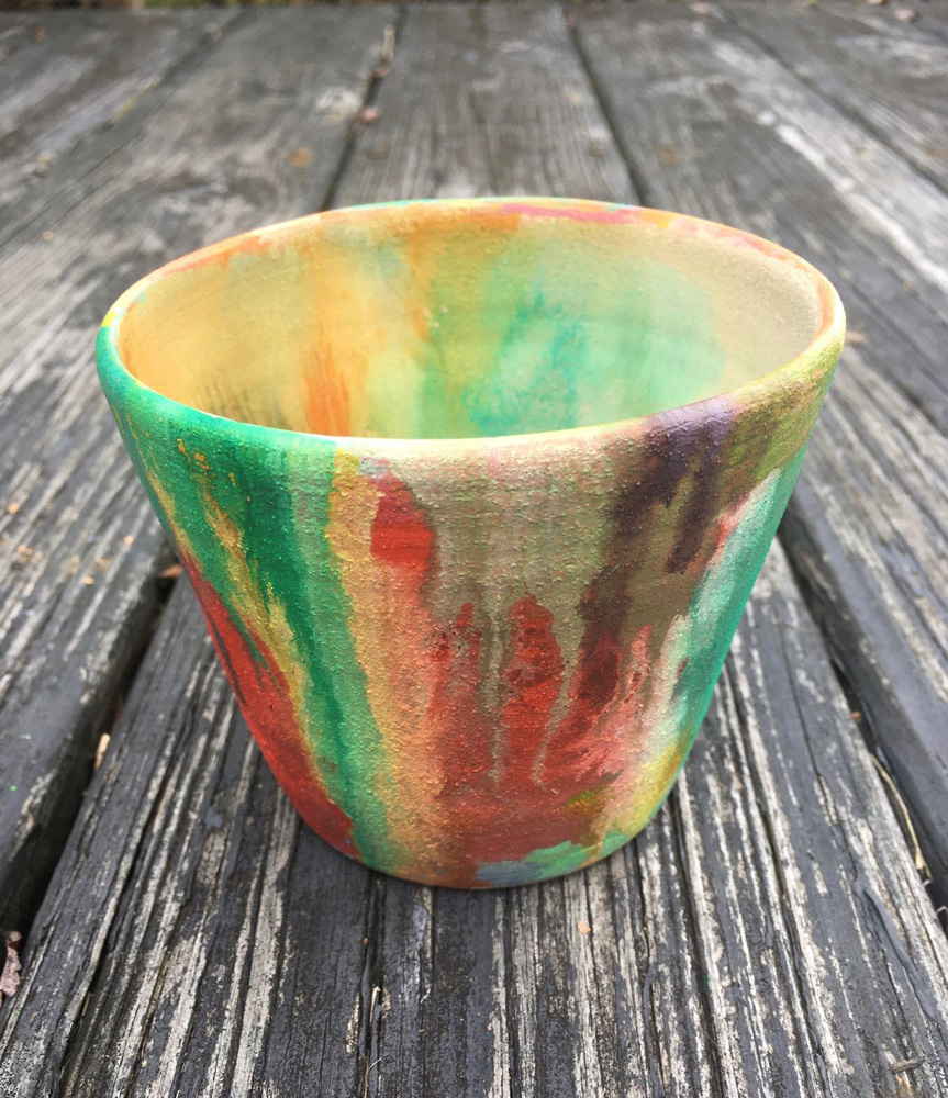 How to Paint an Air Dry Pinch Pot Bowl with Acrylic Paint, Pottery