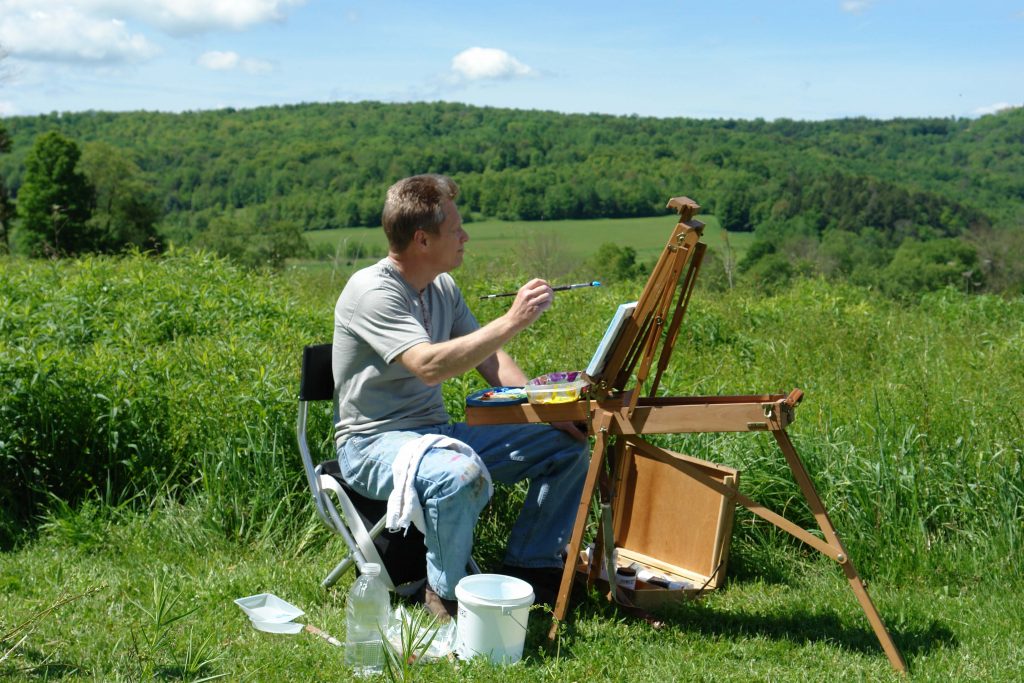 PleinAir Painting with OPEN Acrylics Just Paint