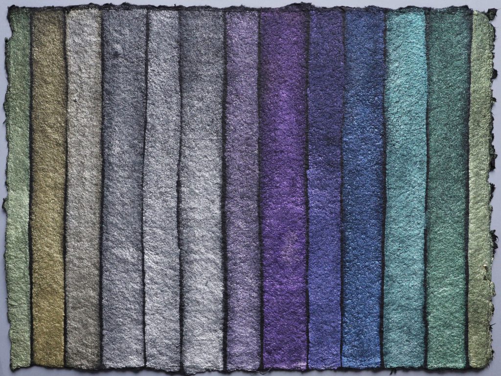 Metallic & Iridescent Watercolor Half Pans, Set of 12 Colors